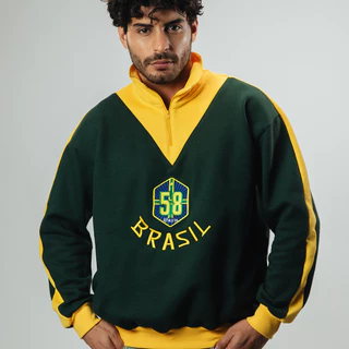 Blusa Moletom Brasil Retrô 1958 Masculino