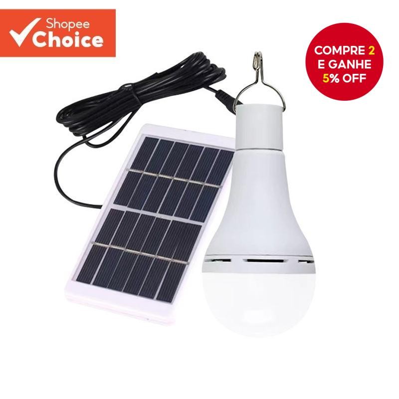 Luz Solar 7W USB À Prova D'água Lâmpada De Emergência Pendurada Para Exterior Interior Casa Painéis Solares De
