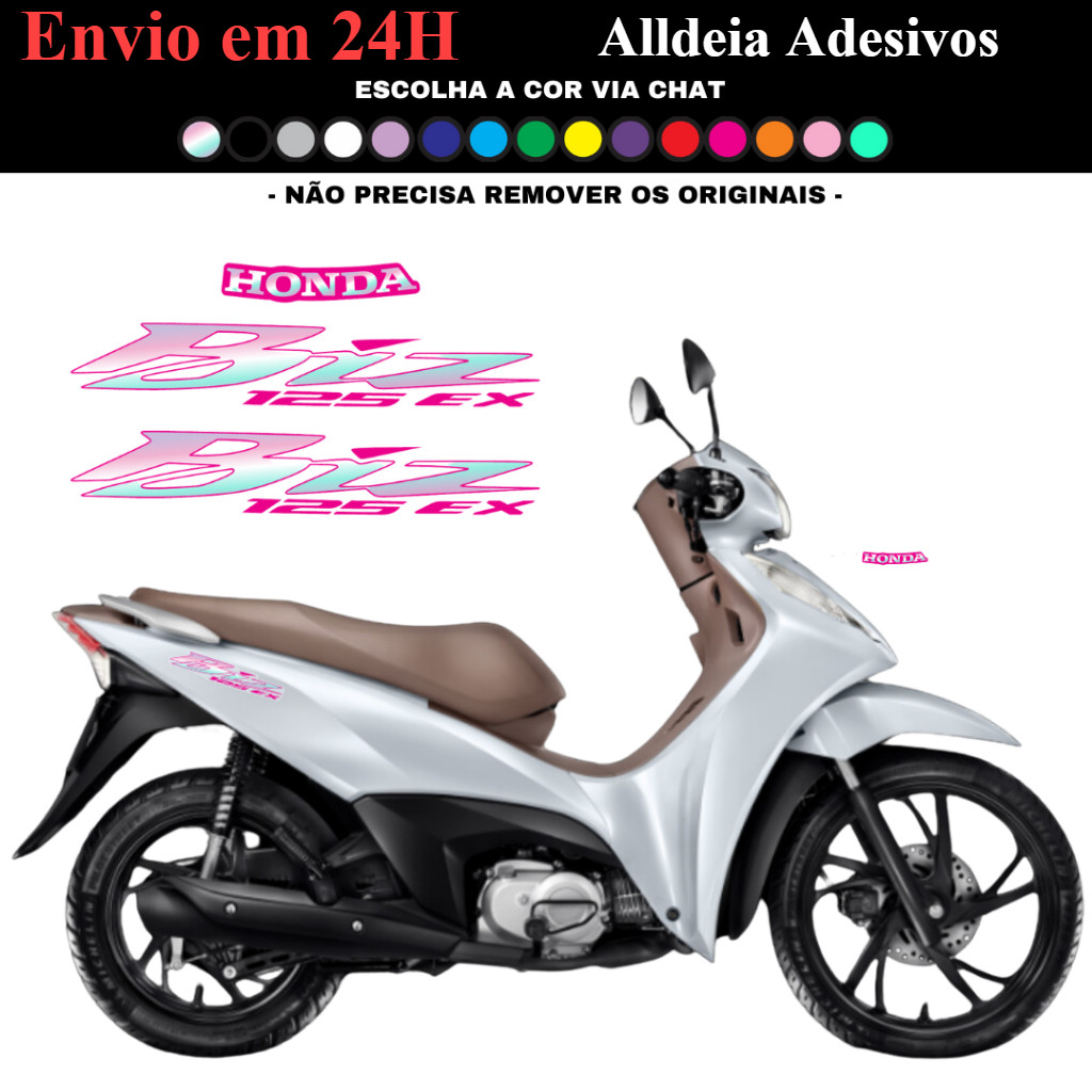 KIT ADESIVOS BIZ 125 2025 25 NOVA LAMINADO PERSONALIZADO HOLOGRAFICO ...