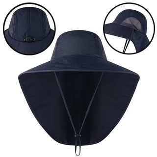 Chapéu De Proteção Solar De Verão Pesca Caminhada Anti-UV Com Capa De Pescoço Panamá Masculino