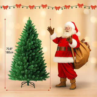Árvore De Natal 1 metro e 80 com 320 Galhos Arvore 180cm Pinheiro 1.80 metros Verde Decoração de Natal