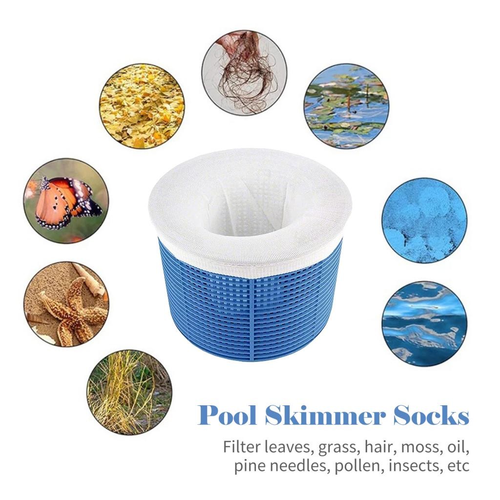 ADBEN 15 PCS Pool Skimmer Socks Filters Baskets Mesh Savers for ...