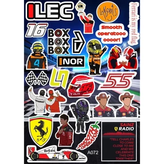 Cartela Kit 24 Adesivos De Corrida Formula 1 Ayrton Senna
