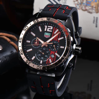Relógio Esportivo Homem Fórmula 1 Senna Racing Series Quartzo De Luxo Cronógrafo De Data