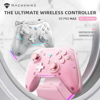 MACHENIKE G5Pro Max Set Offer Controlador De Jogos Com Suporte De Carregamento RGB Gatilho De Efeito De Bastão Sem Fio Gamepad Para Switch PC