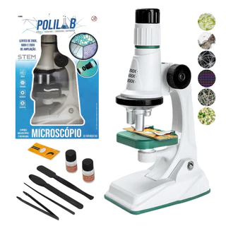 Kit Microscópio Completo Cientista Educativo Infantil Brinquedo