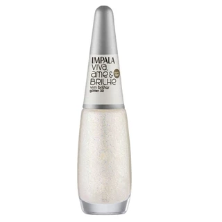 Esmalte Impala Viva, Ame e Brilhe Vim Brilhar Glitter 3D