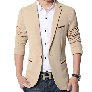 Blazer dos homens Slim Fit Moda Casual Primavera/Outono