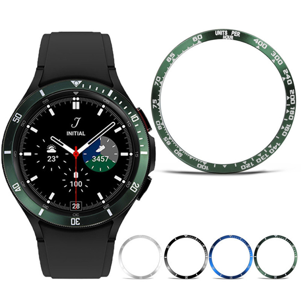 SBPJ Anel De Moldura De Liga De Alumínio Para Samsung Galaxy Watch Série 4 5 6 40mm 44mm Acessórios Escala Aço Círculo D