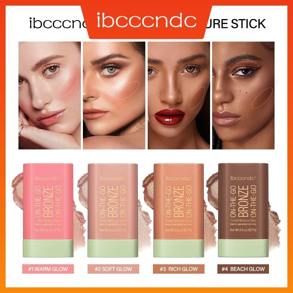 Ibcccndc Stick De Destaque Multi-Funções Suave Maquiagem Facial Bronzer De Contorno Naturalmente Brilhante