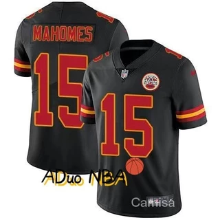 Camiseta Kansas City Chiefs Patrick Mahomes black Camisa de Futebol Americano NFL Jerseys