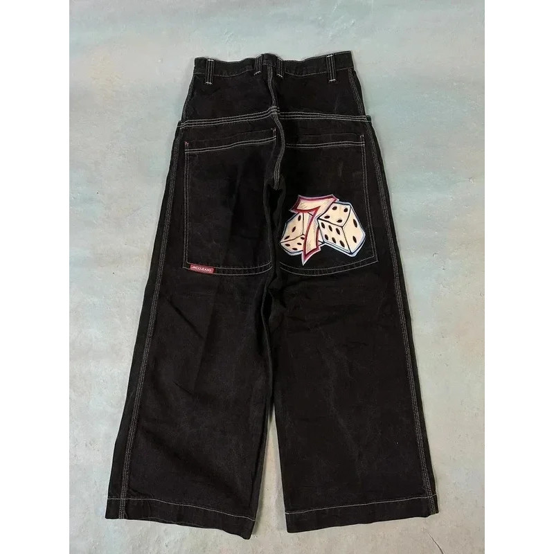 JNCO Y2K calças jeans largas homens do vintage bordado jeans de