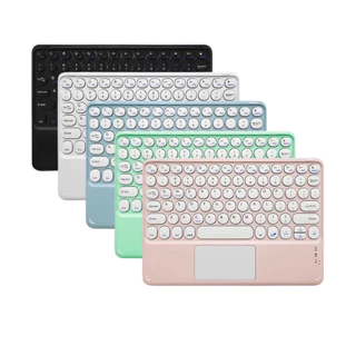 Teclado Bluetooth Com Função Touch Sem Fio Colorido Para Tablet Celular Notebook Pc