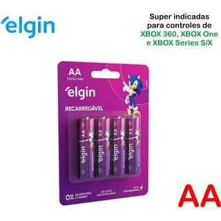 Pilhas Recarregáveis AA 2500 mAh Elgin