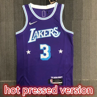 NBA jersey Versão Prensada A Quente Los Angeles Lakers # 3 Camisa De Basquetebol Davis 2022