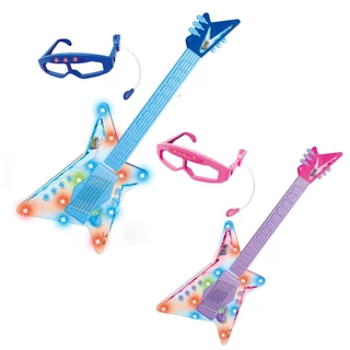 Guitarra Musical Infantil Com Som Luz e Entrada Mp3 Player em Oferta na Shopee