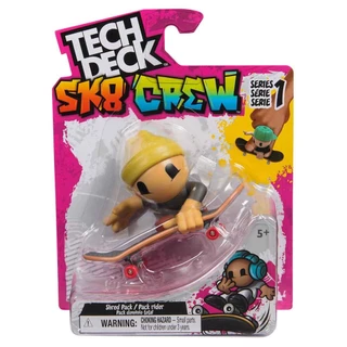 Skate com Boneco SK8 CREW (Toca Amarela) 96mm - Tech Deck