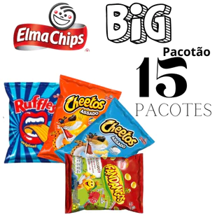 Salgadinhos Elma Chips 15 unidades Sortidos Cheetos Onda, Cheetos Lua, Fandangos e Ruffles