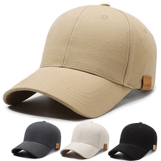 Boné De Basebol Masculino De Tamanho Grande 60-65cm Viseira Ajustável Com Pico De Sol