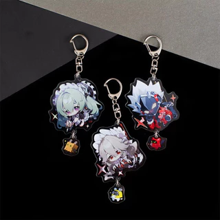 Jogo Quente Zona Zenless Zero O Chaveiro Bangboo Anby Demara Cosplay Chibi Costume Acrílico Anel Duplo Lado