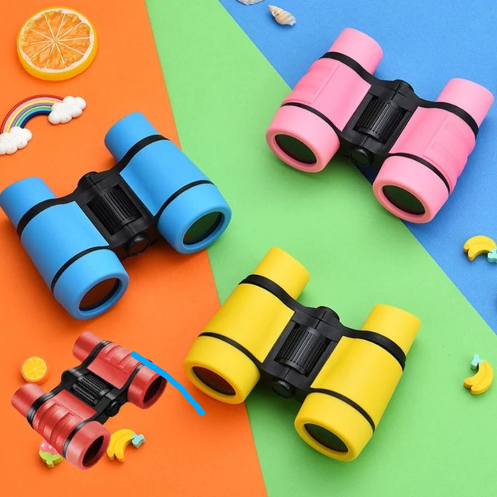 Binóculos de borracha exclusivos para crianças, diversão e aprendizagem, brinquedos inteligentes, personalizados