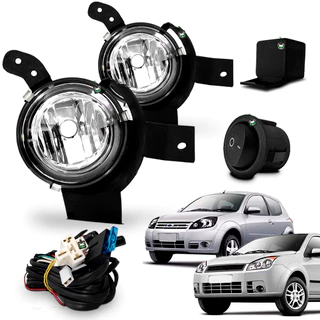 Kit Farol Auxiliar Milha Ka 2008 2009 2010 2011 Fiesta 2007 2008 2009 Botao Colante