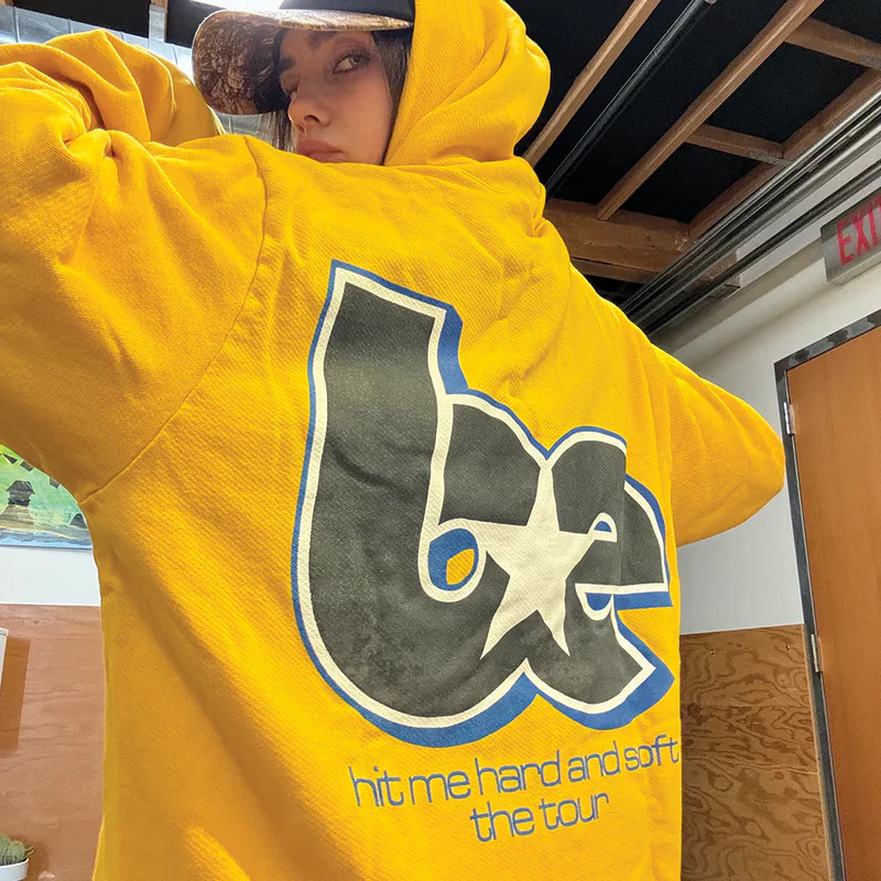 Billie Eilish HIT ME HARD and SOFT WORLD TOUR Merch Zip-up Hoodie
