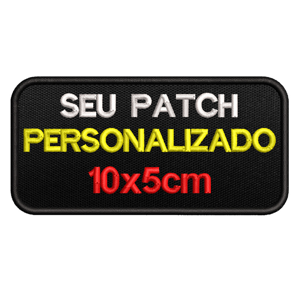 Patch bordado personalizado - 10x5cm