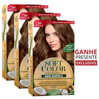 KIT TRIO Soft Color Coloração Louro Escuro 60 + Presente