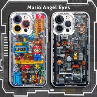 Super Mario Bros Caso De Jogo Para iPhone 17 16 15 14 13 12 11 Pro Max 7 8 Plus XR XS Blocos De Construção Claro Capa Ma