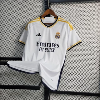 Camisa de Futebol Real Madrid23/24 Home Camiseta Masculina Branca