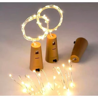 Kit 4 Rolhas De Led Para Garrafa Luz Fio De Fada 2m 20 Leds Decoração Pisca Natal