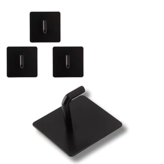 Ganchos Pretos Adesivos Cabide de Parede Organizador Multi Funcional Suporte de Toalha WL-2376