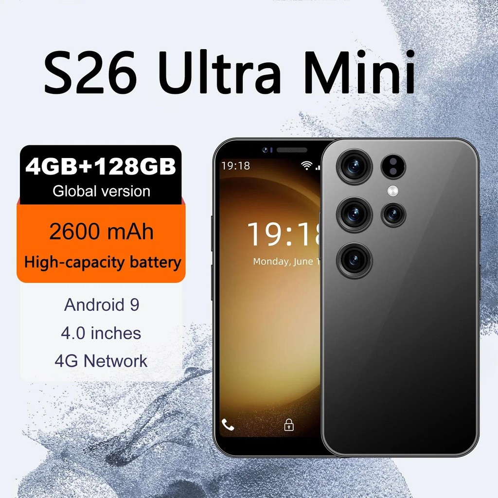 S26 super mini smartphone Tela HD De 4 Polegadas 4GB RAM 128GB ROM ...