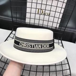 Dior8155 Novas letras de lã branca All-Match chapéus masculinos e femininos
