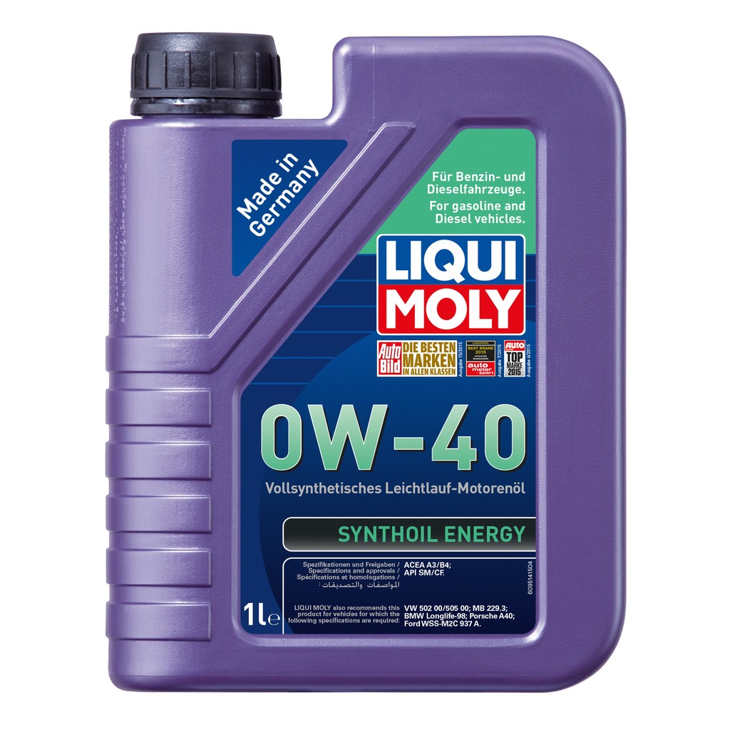 LIQUI MOLY 1L Synthoil Energy A40 Motor Oil SAE 0W-40 (2049)
