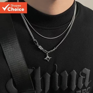 Colar De Estrela Hiphop Em Camadas Da Moda Joias Chiques Minimalistas Para Elegantes em Oferta na Shopee