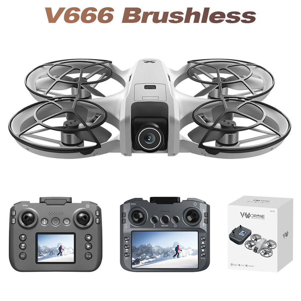 V666 Drone Motor sem escova com tela fotografia aérea aeronaves ...