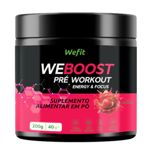 Pré-Treino Weboost Pote 200g Wefit Morango