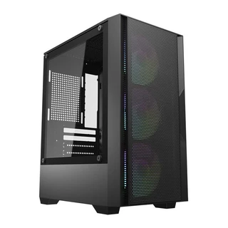 Gabinete Gamer Aigo Darkflash C195M Mesh, Rainbow, Mini-Tower,Com 3 Fans, Preto, AC-C195M-MESH-B-BR1