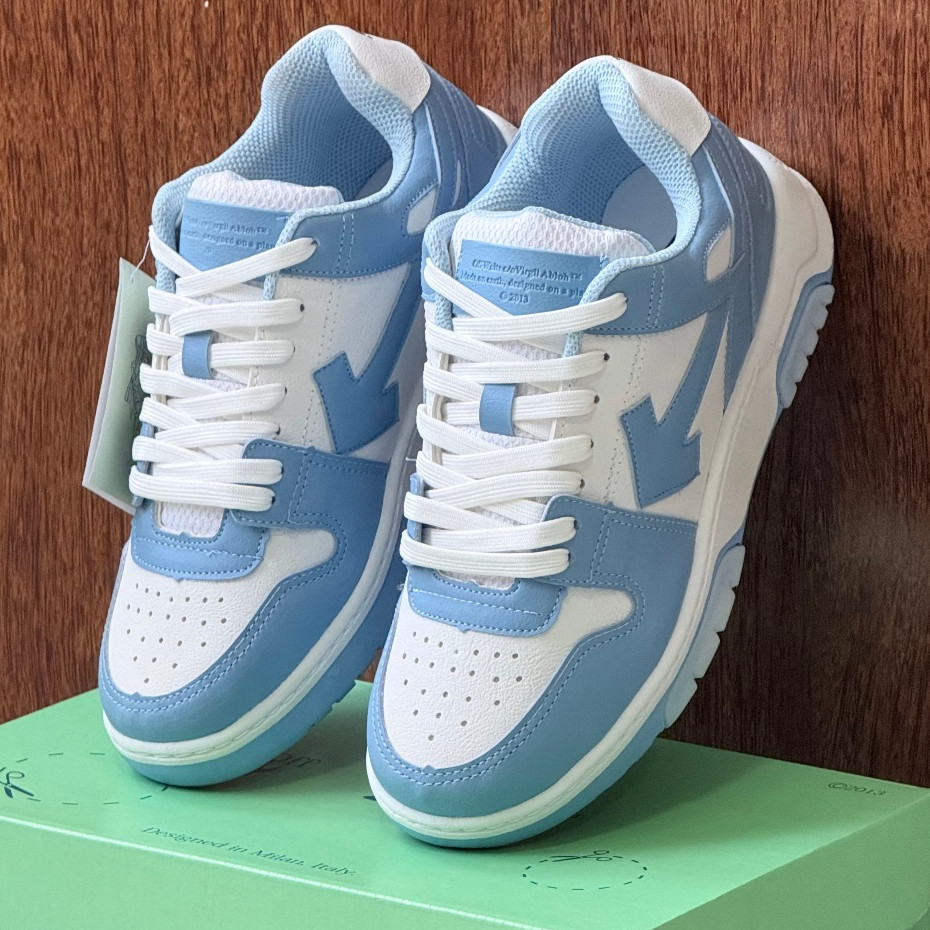 Tenis Off White Out-Off-Office Azul Unissex Lançamento - Faz a Boa!