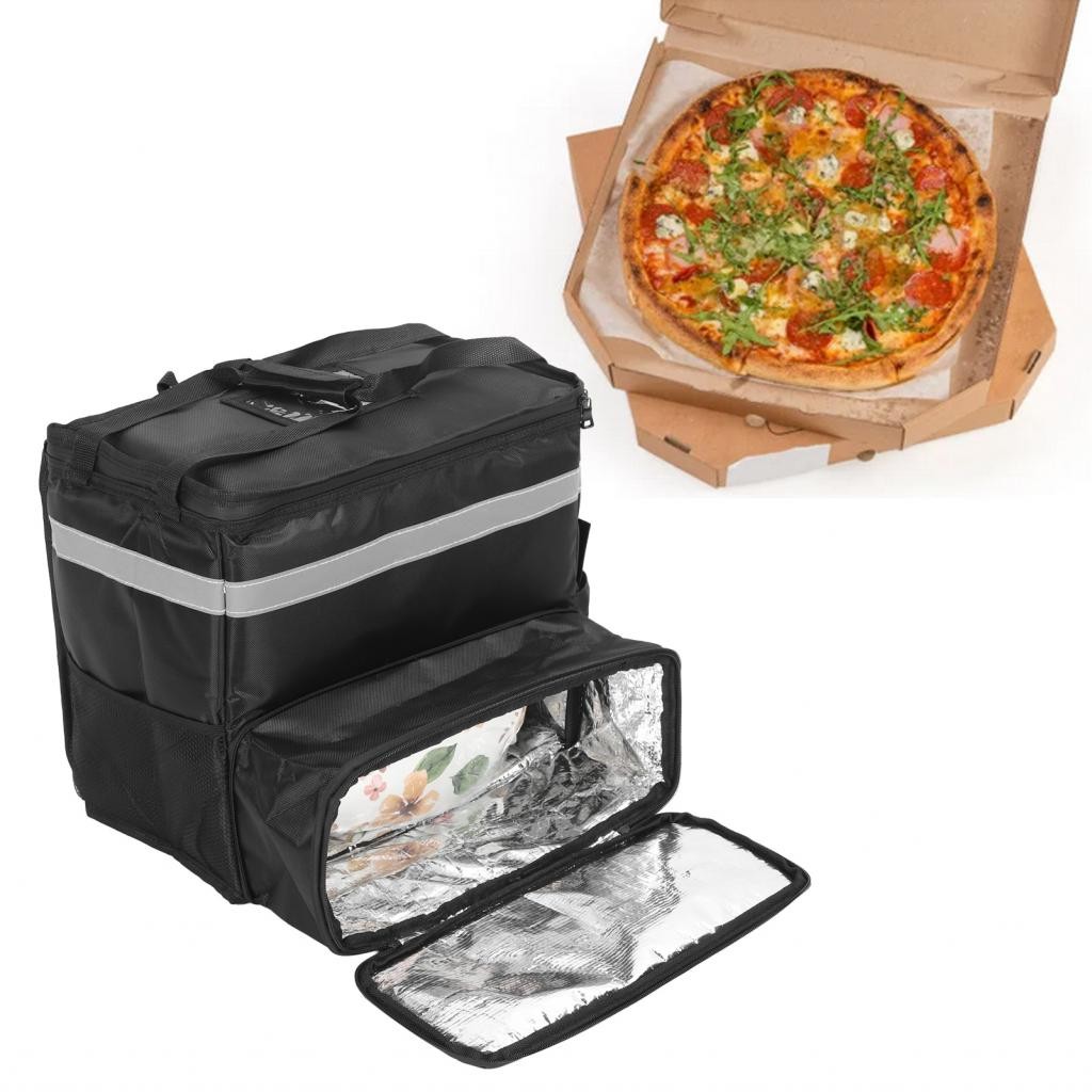 Insulated Food Delivery Backpack Waterproof Expandable Pizza Bag Ideal ...