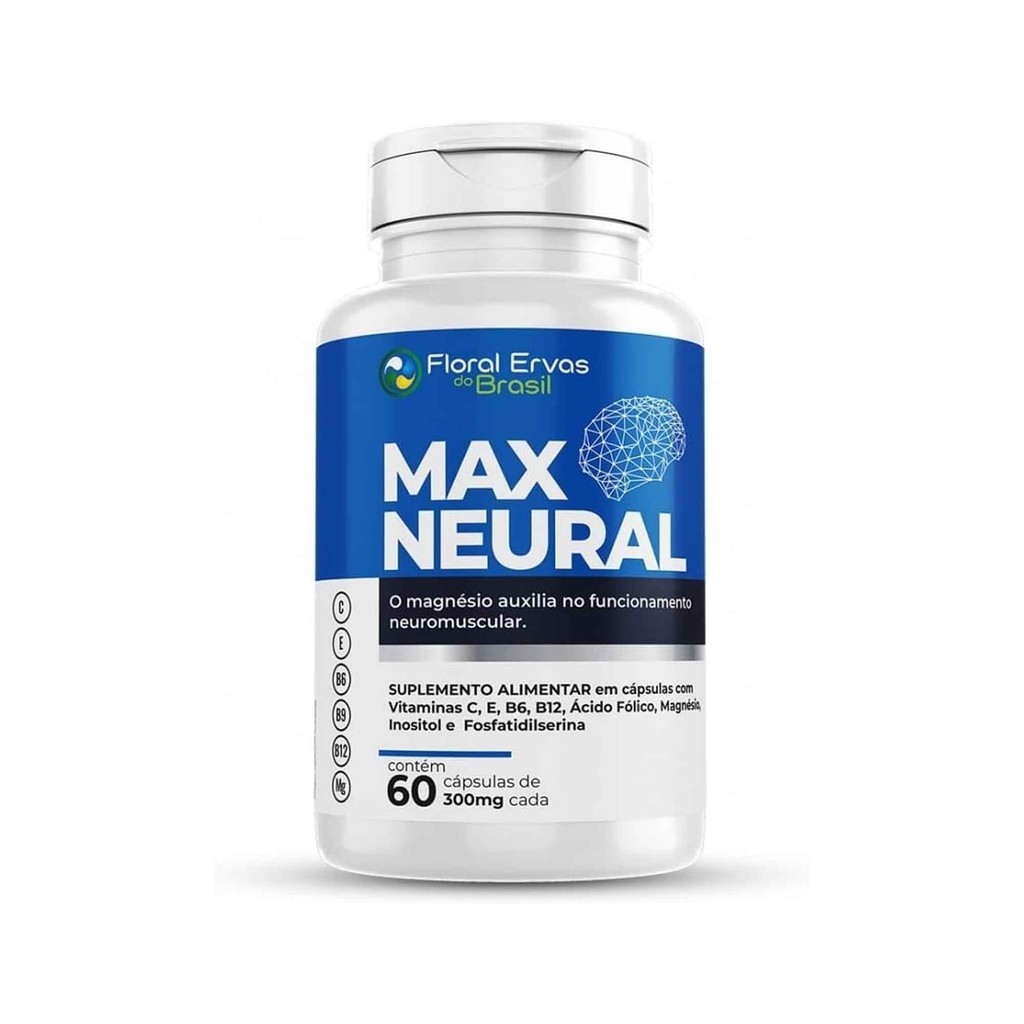 Max Neural 60 cps Fosfatidilserina Inositol Floral Ervas do Brasil