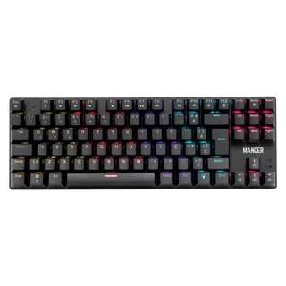Teclado Mecanico Gamer Mancer Shade MK2, Rainbow, Switch Huano Marrom, Preto, MCR-SHM2-RBW01BW