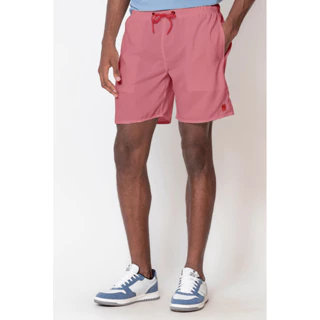 Short Vôlei Masculino Básico Liso Polo Wear Rosa Claro