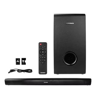Caixa de Som Soundbar e Subwoofer Bluetooth Telefunken 2.1 200W Polaris 700 Audio System Cinema Usb Player 110/220v