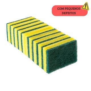 Kit 100 Esponja de Louça Limpuss Com Pequenos Defeitos Bucha de Pia
