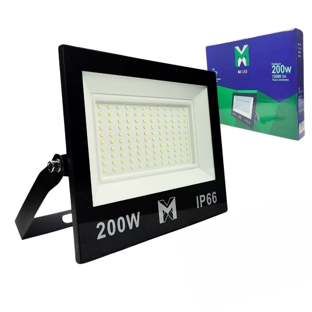 Refletor LED 200W IP66 6500K A prova de agua MX LED | Shopee Brasil