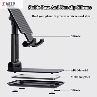 Suporte De Mesa Para Celular Tablet Ipad Ajustável Portátil até 12,9 Polegadas