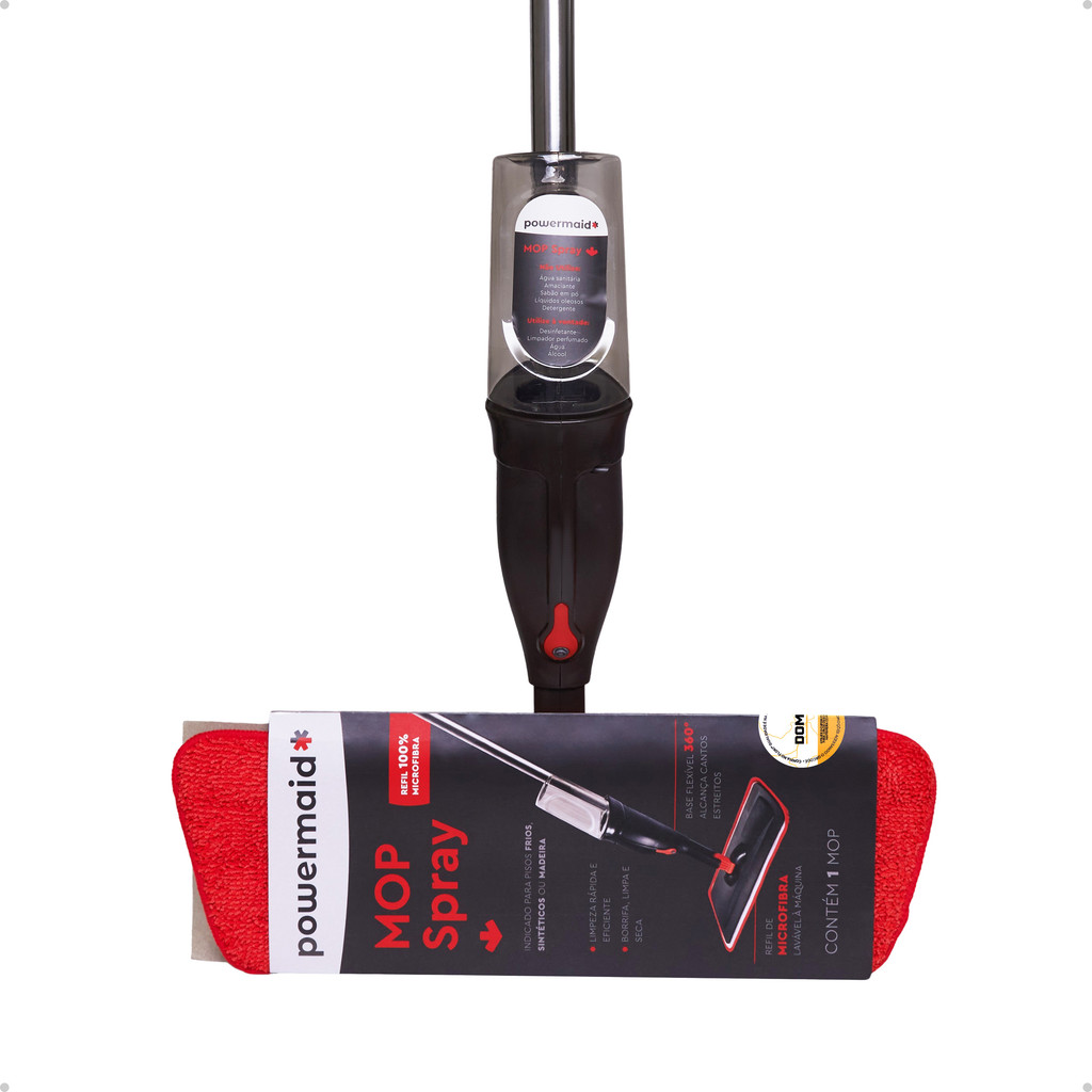 Powermaid Mop Spray Com Reservatório Borrifa Limpa Seca